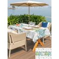 thumbnail image 4 of Outdoor Tablecloth with Umbrella Hole and Zipper, Fall Rectangle Table Cloth 60x84 Inch Waterproof Tablecloth, Blue Green Pumpkins Thanksgiving Flower Leaf Plaid Picnic Table Cover for Patio Camping, 4 of 7