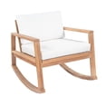 thumbnail image 3 of Christopher Knight Home Outdoor Acacia Wood Rocking Chair with Cushion, Light Teak + White, 3 of 13