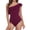 Red, variant on Up to 65% off ZKCCNUK Swimsuit Women's Solid Color e Shoulder Ruffle Bikini Cservative Swimwear