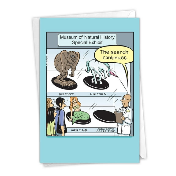 NobleWorks - 1 Funny Mother's Day Card with Envelope - Rare Items C6815MDG