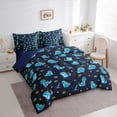 thumbnail image 3 of Homewish Kids Teens Cute Jungle Dino Bedding Comforter Set 7pcs,Cartoon Wildlife Queen Bedding Sets Super Cozy,Woodland Animal Dinosaur Queen Sheet Sets,Luxury Bedroom Decor,Reversible, 3 of 8