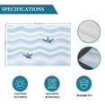 thumbnail image 5 of Nautical Blue Ocean Wave Placemats Set of 6,Wipeable Washable Table Mats for Dining Tables, Marine Theme Starfish Place Mats for Kitchen Event Party Tabletop Decor, 5 of 9
