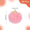 thumbnail image 2 of Uxcell 50Pcs Pom Pom Charm, 20mm Faux Fur Fluffy Fuzzy Keychain Pendants Balls, Soft Puff PomPom Charm Ball para manualidades de bricolaje, aretes, llaveros y fabricación de joyas, Rosa, 2 of 6