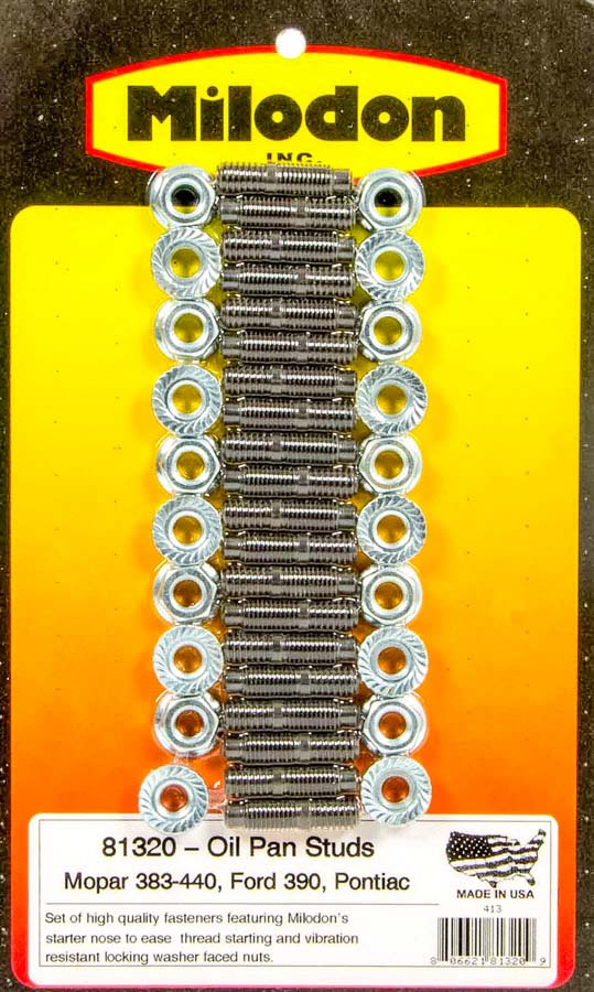 Milodon 81320 MLD81320 OIL PAN STUDS CHRY