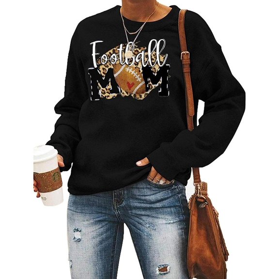 Football Mom Graphic Sweatshirt for Women Football Shirt