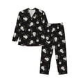 thumbnail image 1 of Fotbe Rose Flowers Pijama de Hombre con Estampado de Manga Larga, Conjunto de 2 Piezas, Ropa de Dormir Suave y Cómoda con Bolsillos-Small, 1 of 7