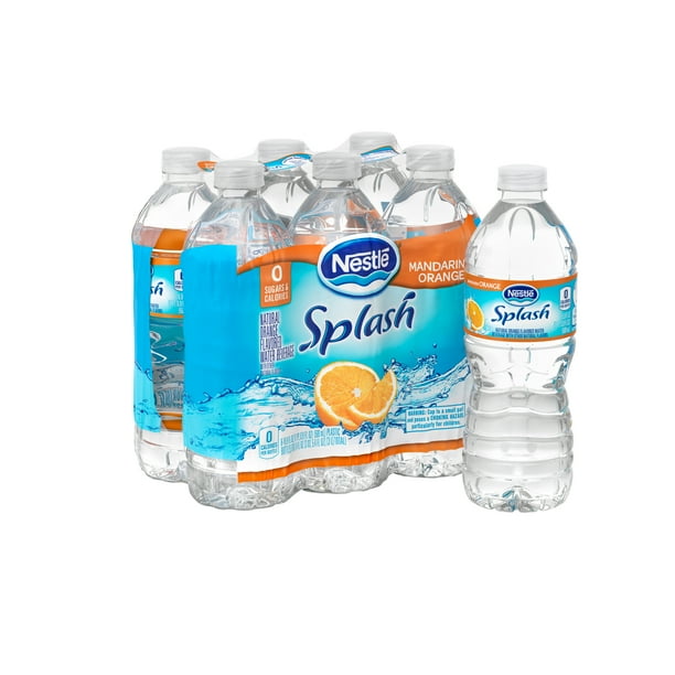 NESTLE SPLASH Water Beverage with Natural Fruit Flavor, Mandarin Orange