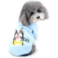 thumbnail image 3 of Ropa para perros pequeños abrigo suéter de invierno sudadera forrada de algodón chaqueta para cachorro disfraz para perro gato Yorkshire Chihuahua azul M brillar  Electrónica, 3 of 4