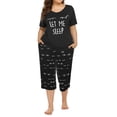 thumbnail image 3 of Langwyqu Plus Size Women Spring Summer 2 Piece Set Loungewear Sleepwear Female Casual Cotton Homewear Sport Suit, 3 of 5