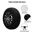 thumbnail image 4 of Easygdp Kiwi and Avocado Automobile Tire Dust Cover, 14-17in Spare Tire Cover Universal Fit for Trailer, Car, Truck, SUV, Jeep - 15 inch, 4 of 9