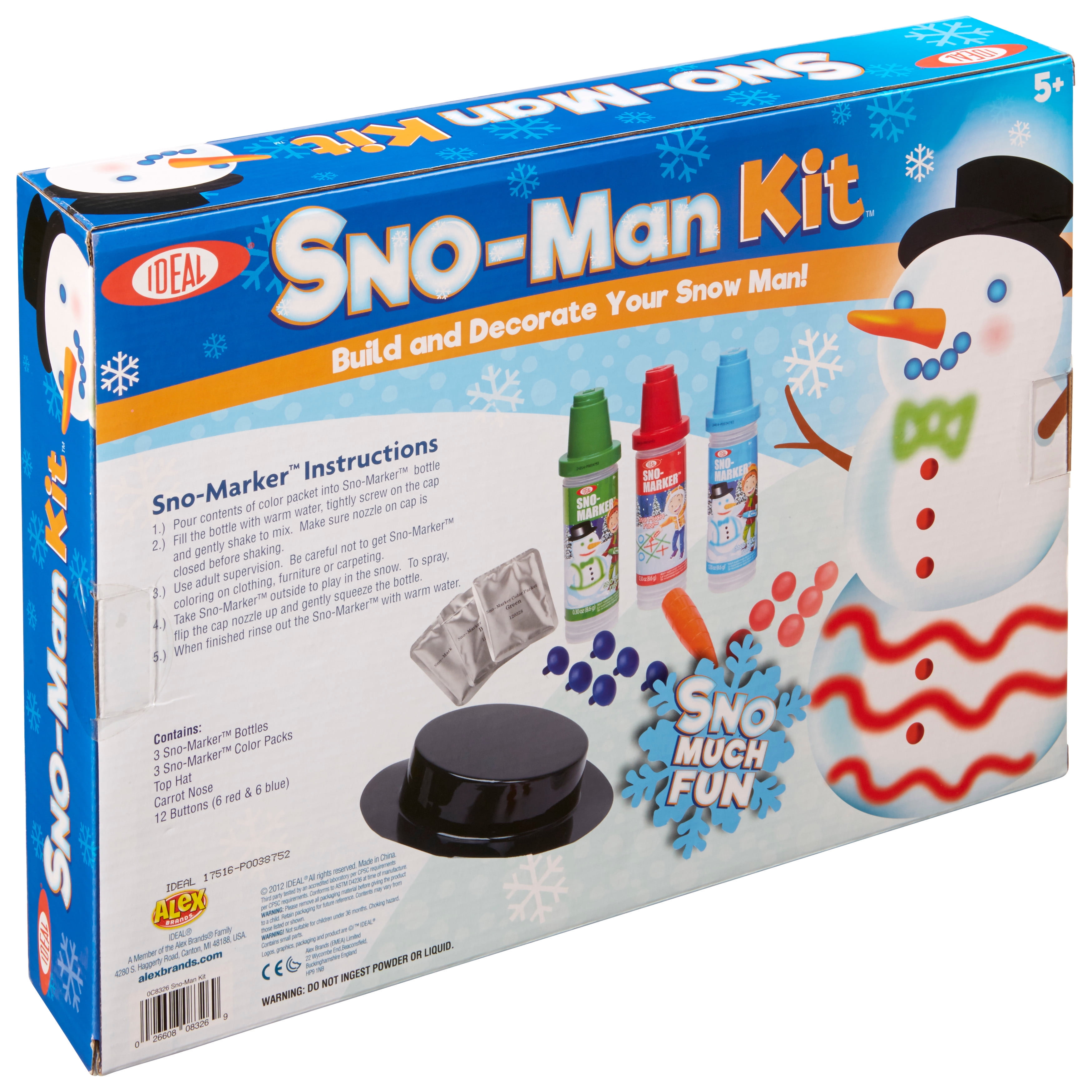 Details about   Ideal Sno Toys Sno Marker Sno-Man Kit Ages 5+ 
