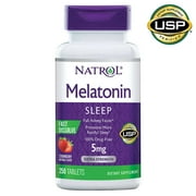 Angle View: Melatonin 5 mg Sleep Aid 250 Fast Dissolve Tablets NEW EXP 04/2023
