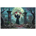 thumbnail image 1 of Gothic Design Halloween Banner Grim Reaper Decoration Spooky Theme Moonlit Backdrop for Horror Parties Haunted Houses Themed Events, 1 of 5