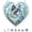 B, variant on Lunxisen 2 Pcs Acrylic Heart Puzzle Wind Chime Pendant Valentine Gift for Outdoor Garden Patio Decoration Wedding Decor Anniversary Present(19cm)