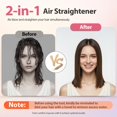 thumbnail image 3 of Upgraded Hair Air Straightener, Airflow 2 in 1 Straightener and Curler Travel Airstraight, 5 Temps Ionic Care Flat Iron Hair Straightener, 100-240V, No Heat ,, 3 of 6