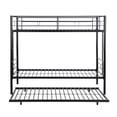 thumbnail image 4 of Harper & Bright Designs Twin Size Metal Bunk Bed with Trundle, Twin Over Twin Metal Bunk Bed Frame for Bedroom, Black, 4 of 7
