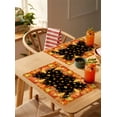thumbnail image 4 of Thanksgiving Pumpkin Placemats Set of 2 Fall Deciduous Retro Black Texture Heat Insulation Washable Place Mats, Rustic Non-Slip Table Mats for Dining Table Party Kitchen Decor,13x19 Inch, 4 of 4