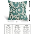 thumbnail image 5 of Teal Pillow Covers 18x18 Set of 2 Spring Summer Floral Minimalist Art Geometry Flower Modern Style Decorative Throw Pillow Cases Outdoor Farmhouse Decor for Sofa Couch Bed, 5 of 6