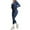 Blue, variant on Sweat Set for Women,Sets for Women Solid Color Beauty Back Fitting Sports Yoga Wear Three Piece Set For Running And Fitness Activities - Blue