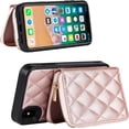 thumbnail image 2 of Crossbody Detachable 2 in 1 Wallet Case for iPhone X and iPhone Xs,Crossbody Case with Zipper Card Holder Bag Wrist Strap Lanyard Purse Compatible with Apple iPhone X/XS 5.8 inch,Rosegold, 2 of 16