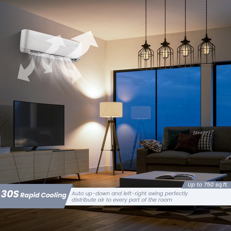 Costway 12000 BTU Mini Split Air Conditioner u0026Heater 20 SEER2 115 V Wall-Mounted  AC Unit - Walmart.com