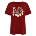 thumbnail image 4 of RKSTN Hauts pour Femmes Décontracté Été Ample Grande Taille Imprimé Graphique Lapin de Pâques Blouse Mode Col Rond Manches Courtes T-shirt, 4 of 4