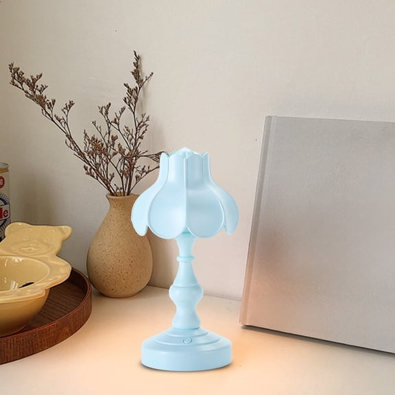 HBBKVI Table Lamp USB Rechargeable Ins Europe and The United States Style Table Lamp Dormitory Mini Bedside Home Bedroom LED Night Light Ornaments Room Decor Desk Decor