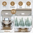 thumbnail image 6 of Forest Green Window Privacy Film, Spring Summer Watercolor Pine Tree Static Cling UV Sun Blocking Tint Film Heat Control Windows Films for Bedroom Bathroom, Window Stickers 17.7"x39.3", 6 of 8