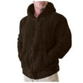 thumbnail image 3 of Chandail à Capuchon pour Hommes à Enfiler, Chandail en Molleton à Fermeture à Glissière, Manteau à Capuche d'Hiver Chaud, Manteau d'Extérieur avec Poches, 3 of 6