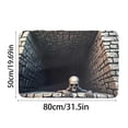 thumbnail image 2 of 3D Halloween Rug, Optical Illusion Door Mat for Entryway, Plush Skeleton Bath Mat, Soft Spooky Bedside Rug for Bedroom, Non Slip Fall Decor, Accent Rug, 2 of 5