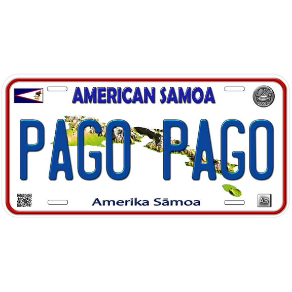 American Samoa Pago Pago Custom Novelty Car License Plate