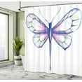 thumbnail image 5 of Ambesonne Animal Shower Curtain, Butterfly Design Art, 69"Wx84"L, Violet Blue, 5 of 5