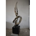 thumbnail image 6 of Modern Giant Stainless Steel Sculpture With Marble Base Size: 38" x 24" x 98"H, 6 of 11