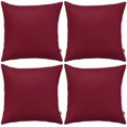 thumbnail image 1 of Thmyo Paquete de 4 fundas de almohada 100% algodón, cómodas, decorativas y sólidas, fundas de cojín cuadradas, fundas de almohada en blanco para sublimación, fundas de almohada navideñas para sofá (18, 1 of 4