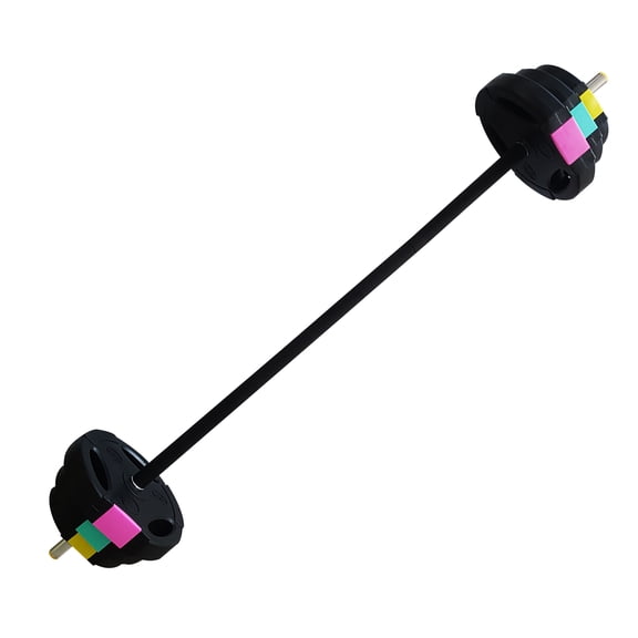 Set Barra con Discos Tayga 1.25 2.5 y 5 KG Sujetadores
