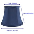 thumbnail image 3 of Meriville Set of 6 Blue Faux Silk Clip On Chandelier Lamp Shades, 4-inch by 6-inch by 5-inch, 3 of 5