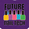 thumbnail image 4 of Inktastic Future Nail Tech Girls Baby Bib, 4 of 4