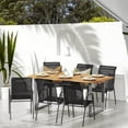 thumbnail image 1 of vidaXL Chaises de Jardin 6 Pcs Acier et Textilène Noir, 1 of 4