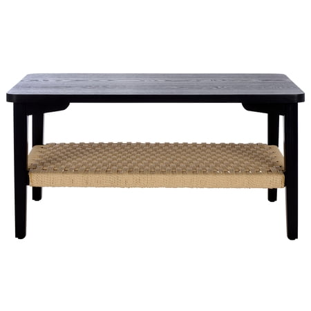 Safavieh Dino Glam 1 Shelf Ash Veneer Coffee Table Black