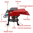 thumbnail image 3 of INTSUPERMAI Silage Forage Chopper Animals Feed Fodder Cutting Corn Straw Chaff Cutter Machine 6 Blades 220V 500-1000KG/H, 3 of 12