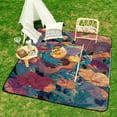 thumbnail image 6 of Cute Witch Frog Outdoor Picnic Blanket, Foldable Waterproof Beach Mat, Portable Beach Blanket for Beach Camping, Hiking, Family Concerts, 6 of 7