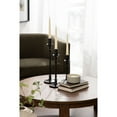 thumbnail image 3 of Kate and Laurel Lahari Vintage Three-Piece Taper Candle Holder Set, Set of 3, Black, Cast Aluminum Metal Candlestick Holders for Dining Table or Fireplace Mantel Display, 3 of 9