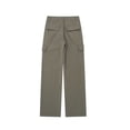 thumbnail image 3 of Timegard Pants for Women Straight Leg Solid Color Cargo Pants Lounge Pants with Pockets Fall Outdoor, 3 of 5