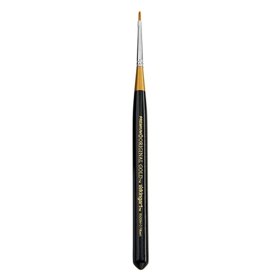Original Gold® 9500M Filbert Mini Handle Micro Detail Series, Premium Golden Taklon Multimedia Artist Brushes