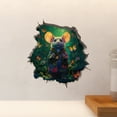 thumbnail image 3 of Druid Mouse in a Mouse Hole Decal with Butterflies - Mouse Hole 3D Wall Sticker, 3 of 5