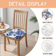 thumbnail image 2 of Blue Pioneer Flower Seat Covers for Dining Room Chairs Set Of 4,Stretch Printed Washable Chair Seat Cover with Elastic Ties and Button,Removable Waterproof Couch Cushion Covers, 2 of 6