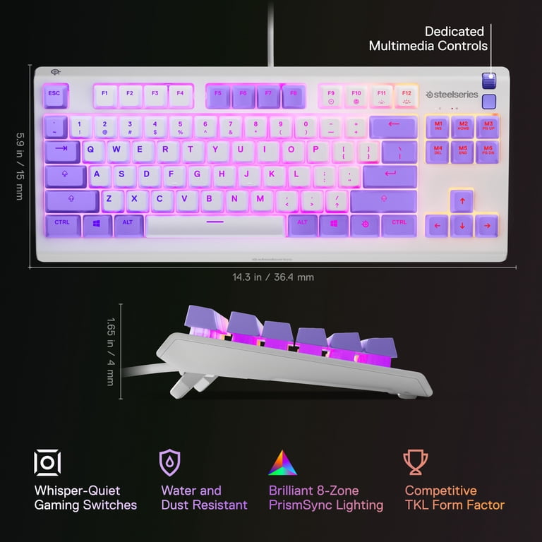 SteelSeries Apex 3 TKL Amethyst - Walmart.com
