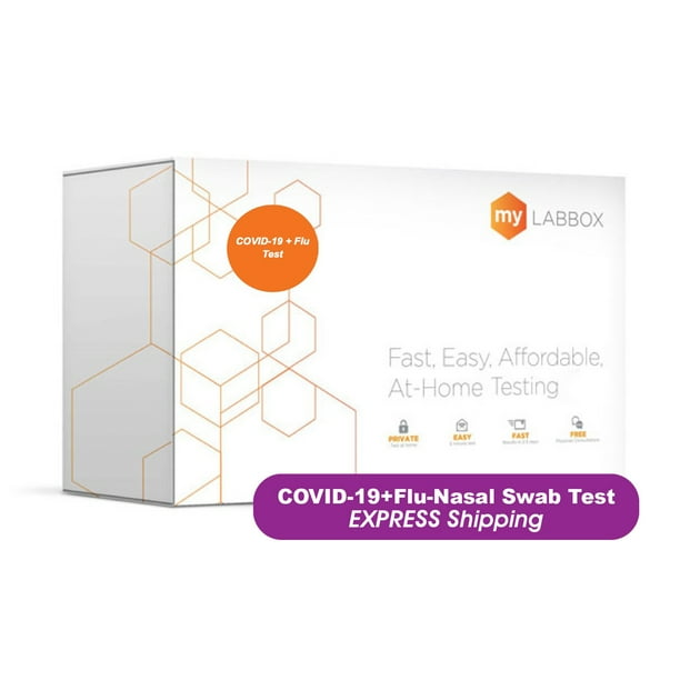 Covid 19 Flu At Home Test Kit Nasal Swab Sample Express Shipping By Mylab Box Walmart Com