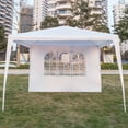 thumbnail image 3 of Lowestbest 10' x 10' Canopy Tents for Outside, Waterproof Three Sides Tents and Canopies for Wedding, Party, Commercial Event, White, 3 of 5