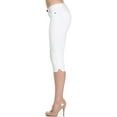 thumbnail image 3 of 4 Way Stretchy Ponte Knit Capri Skinny Jeans (White), 3 of 7